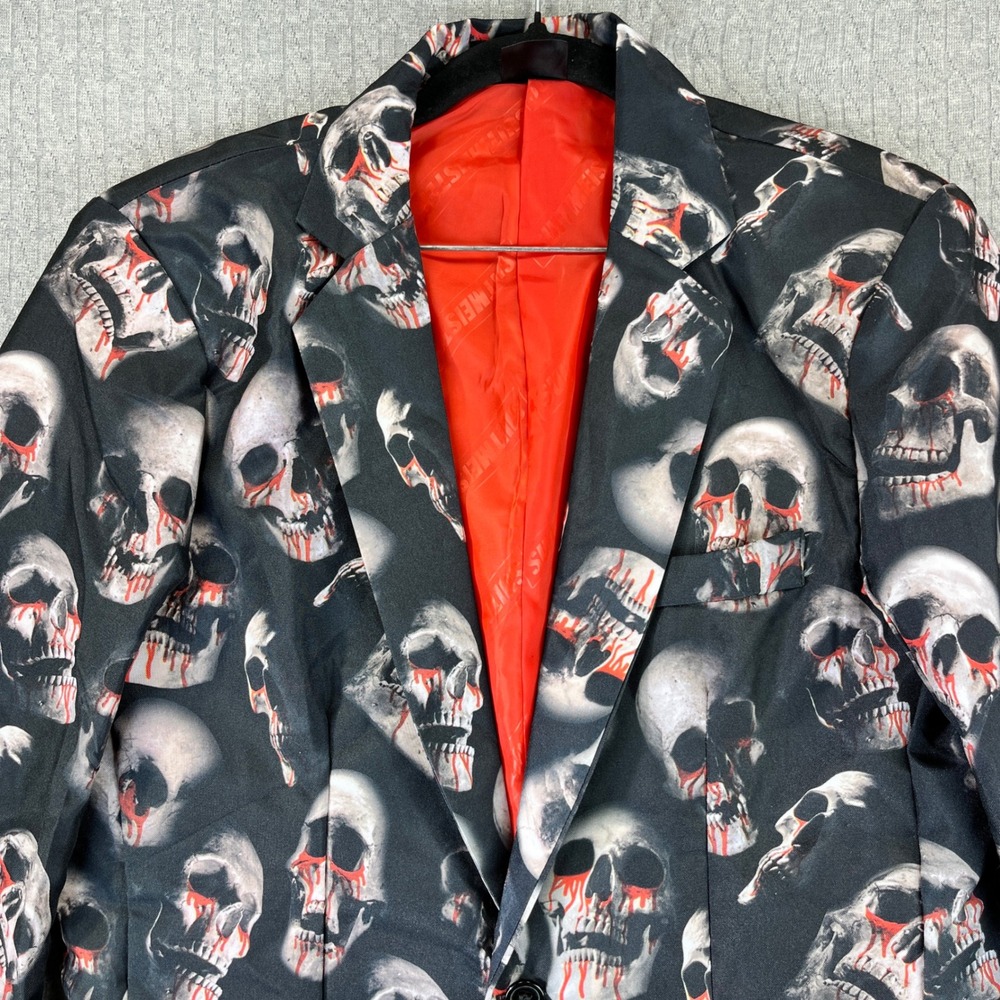 Suitmeister Skull Blazer‎ Jacket Bloody Goth Halloween Costume Party Small S/40
